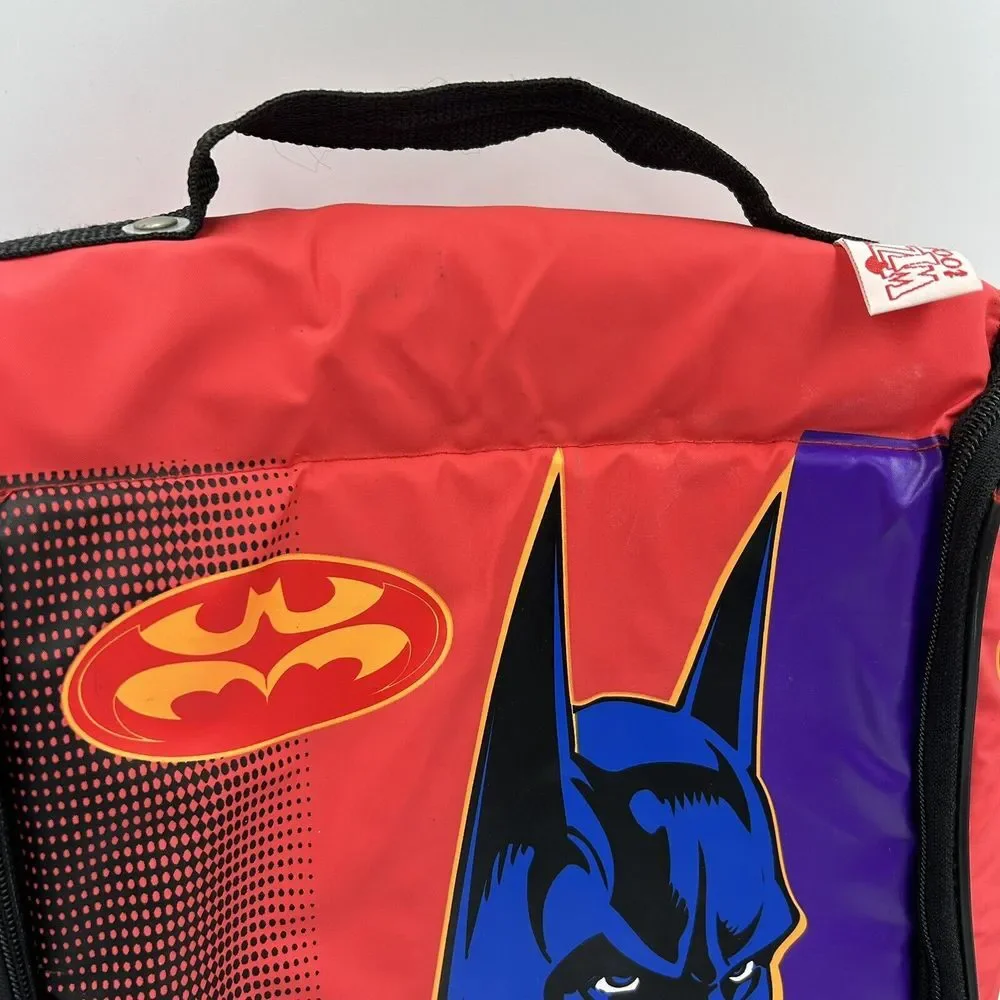 Vintage Batman Wiz too! 1990's Junior Locker Bag  Backpack Bookbag Carrying Case